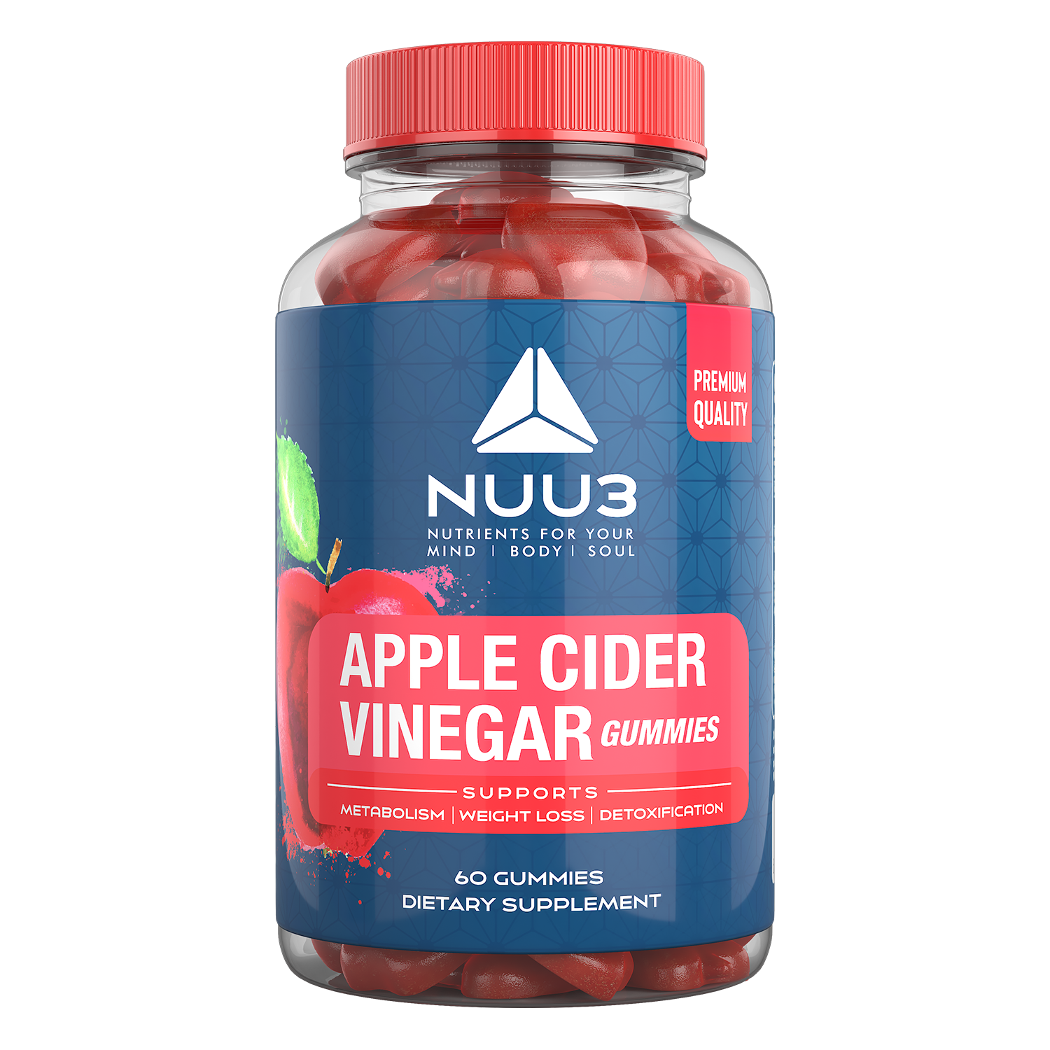 1 Bottle  of Nuu3 ACV Gummies - Nuu3