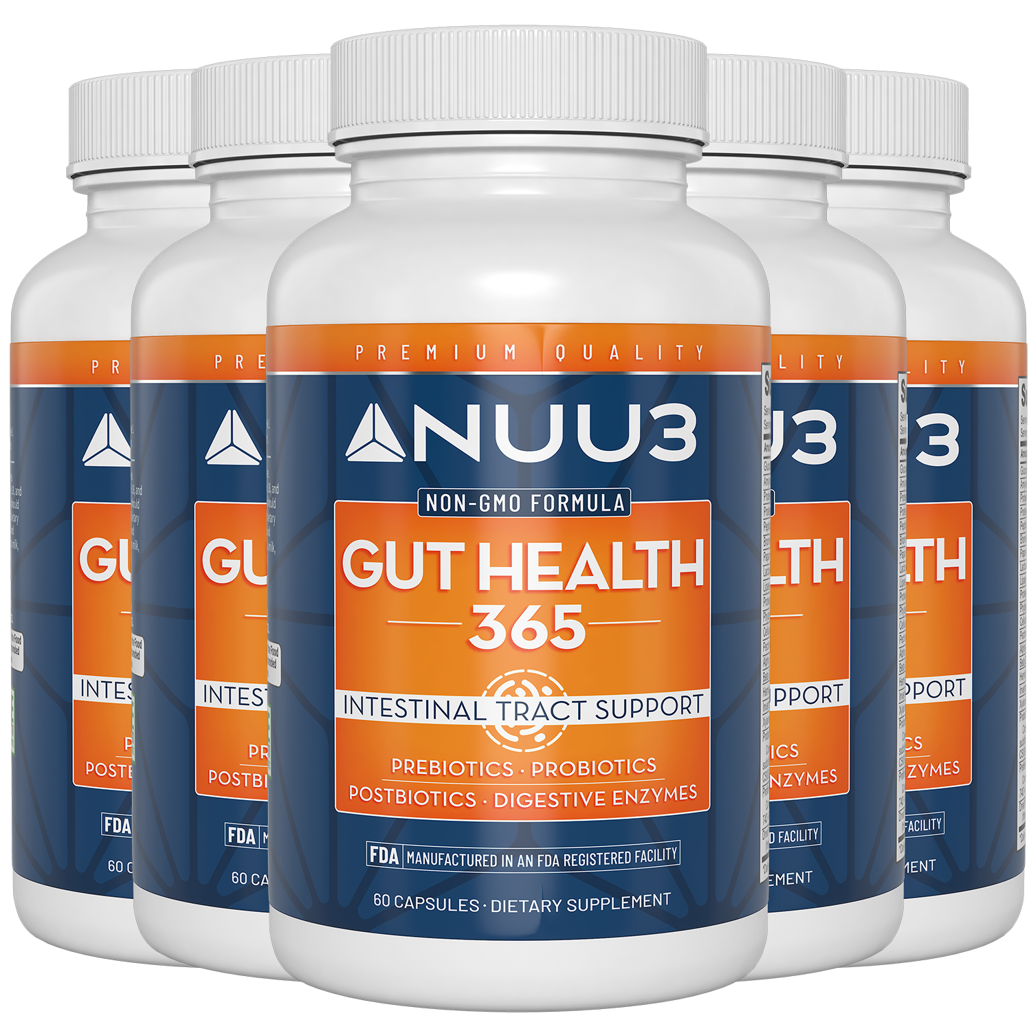 Gut Health 365 5 Bottles - Nuu3