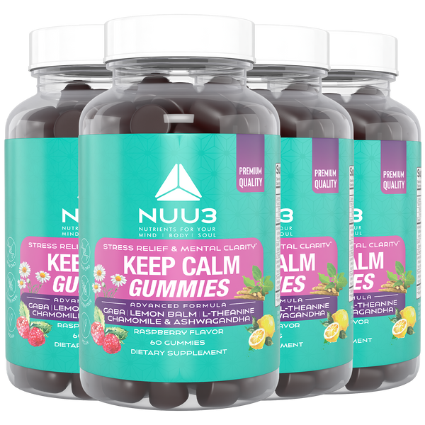 4 Bottles of Keep Calm Gummies - Nuu3