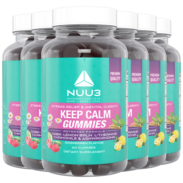 6 Bottles of Keep Calm Gummies - Nuu3