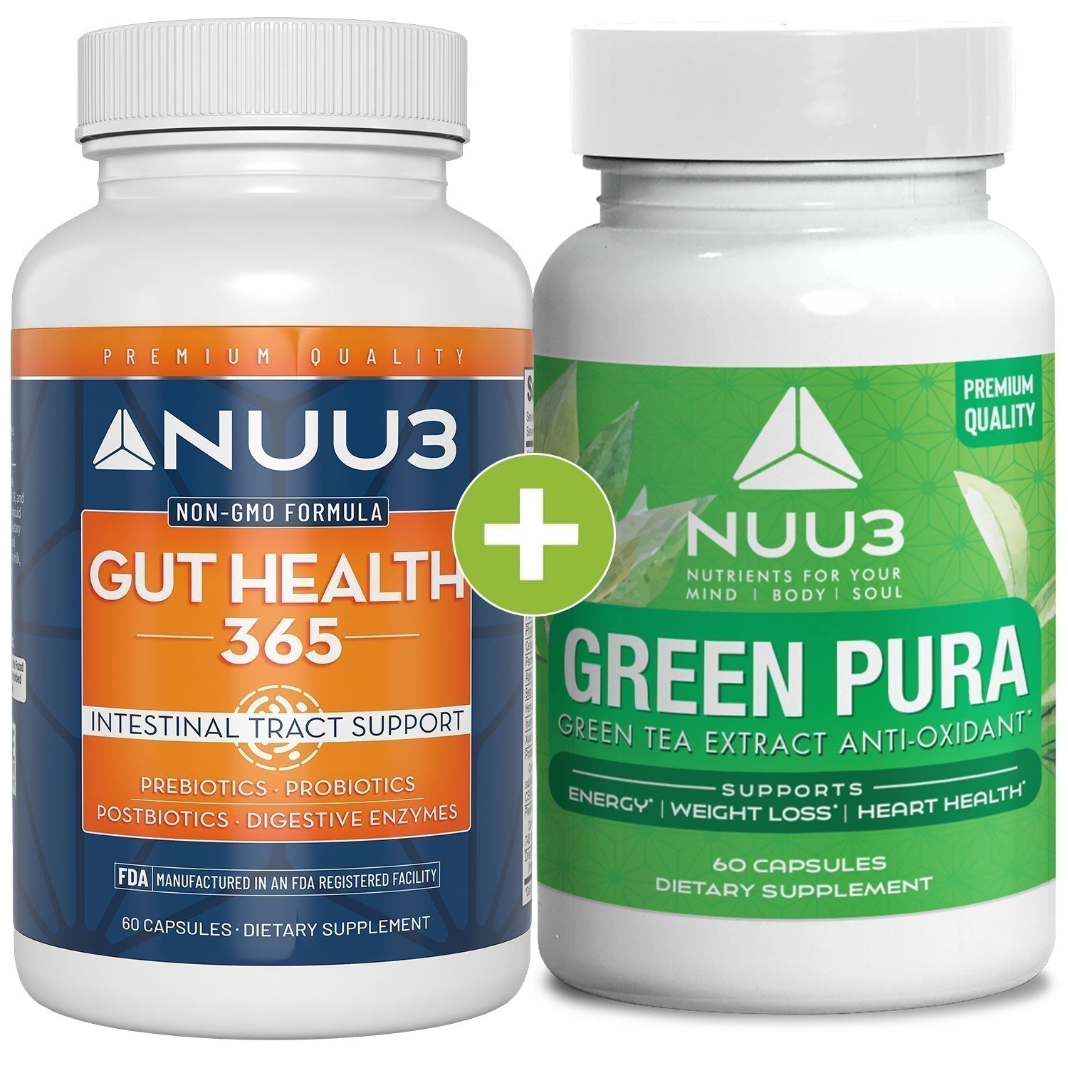 Combo - Gut Health 365 + Green Pura - Nuu3